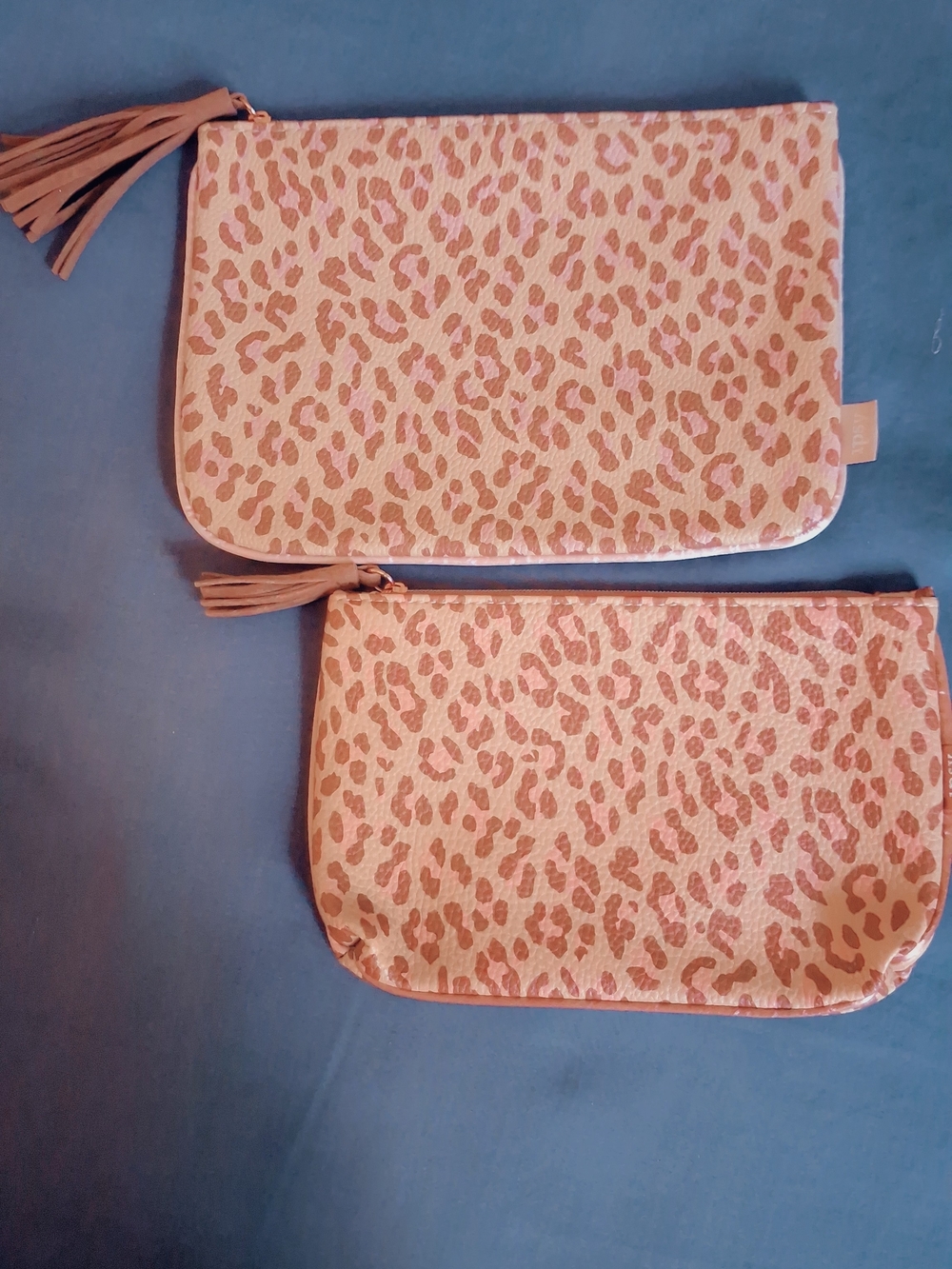 ipsy  Leopard Print Tasseled Cosmetic Pouch Duo